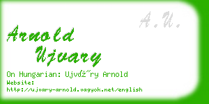 arnold ujvary business card